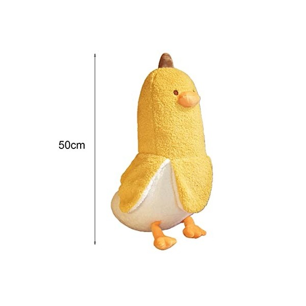 Napacoh Jouet en Peluche en Forme de Canard Banane, Accessoires Kawaii, Oreiller en Peluche, Cadeau pour Filles et Femmes 50