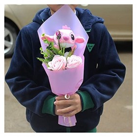 yywl Jouet en Peluche Beau Point de Dessin Animé Peluche Bouquet de Point avec Fleurs Artificielles Souhaitant Lumière de Mar