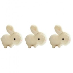 Toyvian 3 Pièces Lapin en Peluche Jouet Maison Décorations pour La Maison Enfants Décor Enfants Ensemble De Jeu Jouet pour En