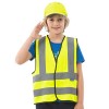 AYKRM Gilet De Signalisation Bleu Enfant Gilet De SéCurité RéFléChissant Haute Visibilité Gilet De Enfant Bleu