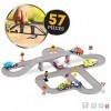 Driven by Battat Car for Kids Playset – Connectable Tracks – Toy Vehicles & Road Signs – 3 Years + – Safe & Clean City Crew 