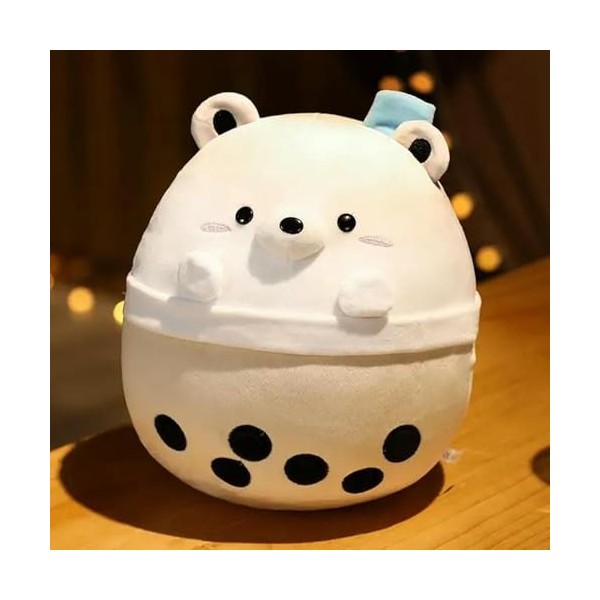 NOpinz Tasse à thé au Lait Kawaii, Panda Arctique, Requin, Jouet en Peluche, Oreiller en Peluche, Peluche Animal, Cadeau Fill