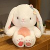 SaruEL Peluche Noeud Lapin poupée Peluche Fille Cadeau Doux Peluche Peluche Jouet Anniversaire Cadeau de Noël 25cm 1