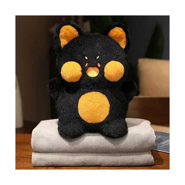 Peluche Coton Peluche Chat Heureux Peluche Oreiller poupée Mignon Chat Peluche Jouet Doux climatiseur Couverture Fille Cadeau