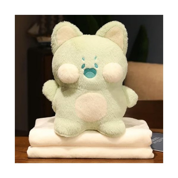 Peluche Coton Peluche Chat Heureux Peluche Oreiller poupée Mignon Chat Peluche Jouet Doux climatiseur Couverture Fille Cadeau