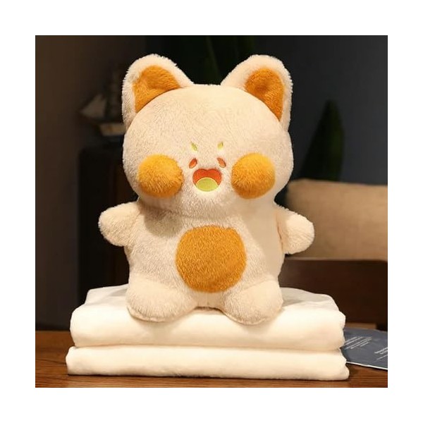 Peluche Coton Peluche Chat Heureux Peluche Oreiller poupée Mignon Chat Peluche Jouet Doux climatiseur Couverture Fille Cadeau