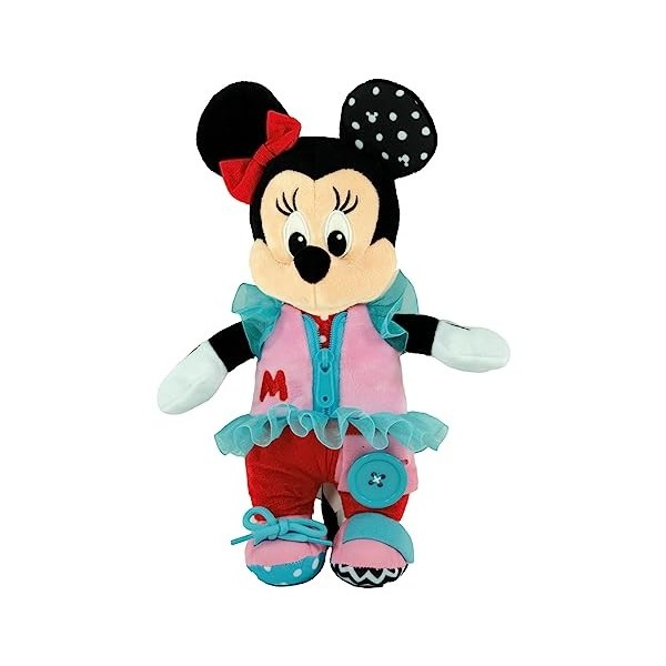 Clementoni - Peluche Montessori - Habille Baby Minnie - Jeu Interactif et Stimulant - Developpe ta Motricité et Concentration