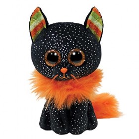 Ty Beanie Boos-Peluche Morticia Le Chat 15 cm-TY36494, TY36494, Noir, Small