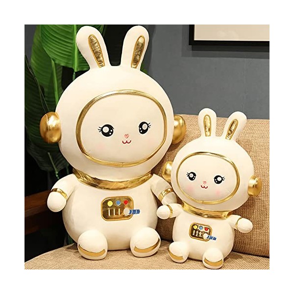 BYNYXI 45 cm Astronaute Lapin Peluche Peluche Astronaute Coussin Lapin Décoration de Pâques Poupée Peluche Mignon Spaceman Do