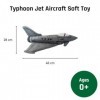 Typhoon Fighter Jet Aviation Peluche – Jouet en peluche mignon pour enfants et collectionneurs – Cadeau emblématique avion av