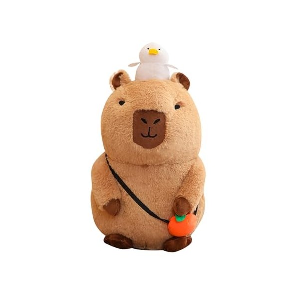 BRULEA Jouet en Peluche Capybara couineur, Jouets en Peluche Capybara de Dessin animé, Mini poupée en Peluche Capybara avec B