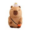 BRULEA Jouet en Peluche Capybara couineur, Jouets en Peluche Capybara de Dessin animé, Mini poupée en Peluche Capybara avec B