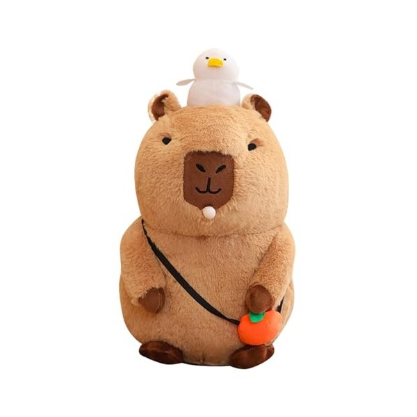 BRULEA Jouet en Peluche Capybara couineur, Jouets en Peluche Capybara de Dessin animé, Mini poupée en Peluche Capybara avec B