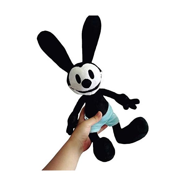 Jouet en peluche Oswald le lapin porte-bonheur de 40 cm - Animaux en peluche doux pour enfants - Cadeau pour bébé