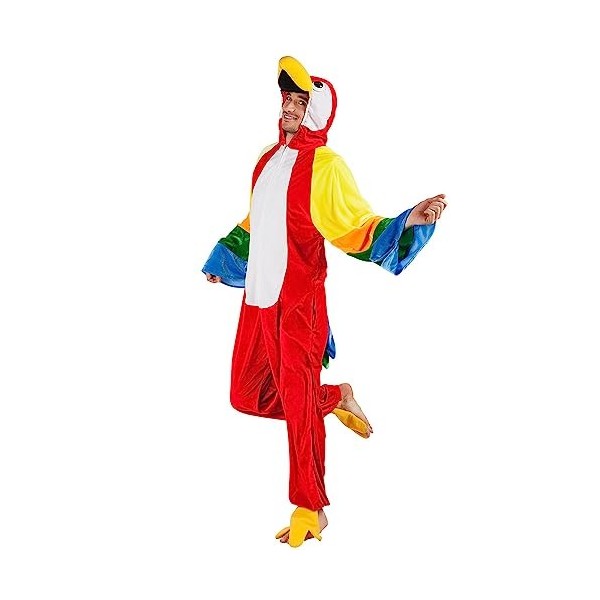 Boland Aptafêtes- Costume Combinaison Peluche Perroquet, 10107073, Multicolore, 140 cm