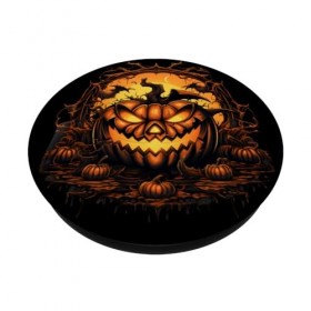 Jack O Lantern Costume dHalloween effrayant sculpté visage de citrouille PopSockets PopGrip Interchangeable