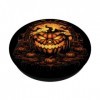 Jack O Lantern Costume dHalloween effrayant sculpté visage de citrouille PopSockets PopGrip Interchangeable