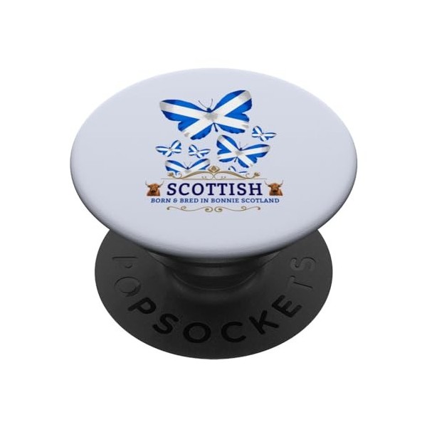 Idée de tenue drapeau écossais pour femme et fantaisie Écosse PopSockets PopGrip Interchangeable