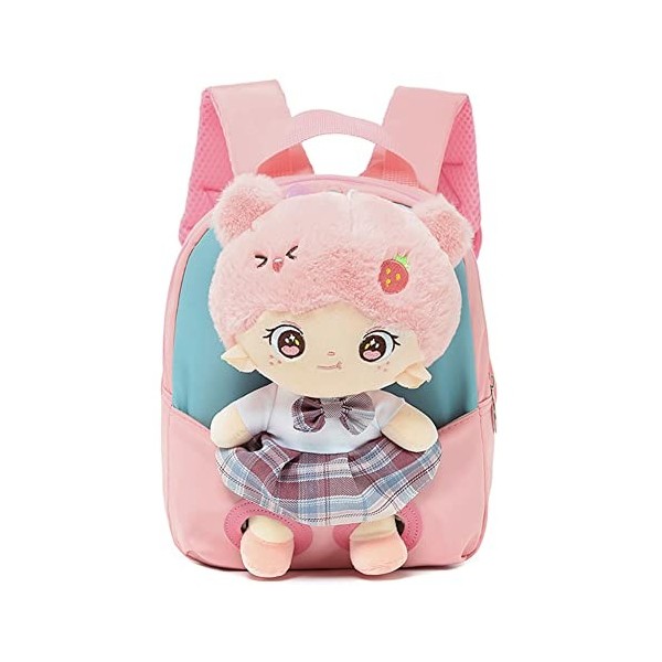 MIDSuN Petit sac à dos pour enfant, sac à dos amovible en peluche pour maternelle, beau sac à dos de princesse pour maternell