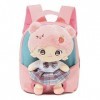 MIDSuN Petit sac à dos pour enfant, sac à dos amovible en peluche pour maternelle, beau sac à dos de princesse pour maternell