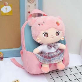 MIDSuN Petit sac à dos pour enfant, sac à dos amovible en peluche pour maternelle, beau sac à dos de princesse pour maternell