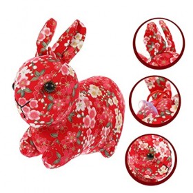 ABOOFAN 2 Pièces Année du Lapin Mascotte Animaux Jouets Décor De Bureau Peluche Jouet Peluche Décor Animal Jouets en Peluche 