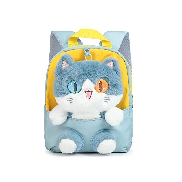 MIDSuN Petit sac à dos pour enfant, sac à dos de maternelle en peluche amovible, sac à dos de maternelle pour enfant de 2 à 5