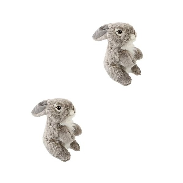 ibasenice Lapin en Peluche Oreiller en Peluche Animal Figurines De Lapin Animaux en Peluche Année De La Figurine Jouets en Pe