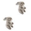 ibasenice Lapin en Peluche Oreiller en Peluche Animal Figurines De Lapin Animaux en Peluche Année De La Figurine Jouets en Pe