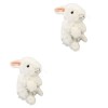 ibasenice Lapin en Peluche Oreiller en Peluche Animal Figurines De Lapin Animaux en Peluche Année De La Figurine Jouets en Pe