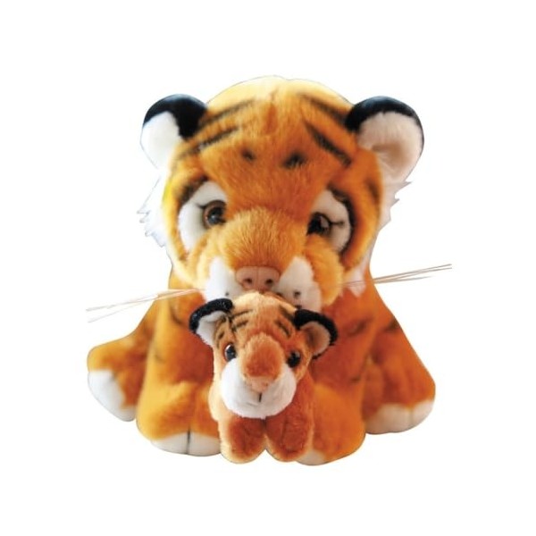 HYSTERIA Jouets en Peluche Simulation bébé Tigre en Peluche mère et Enfant Tigre poupée poupée Tigre de sibérie Tigre Blanc Z