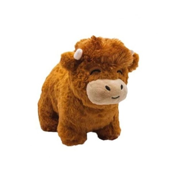 POOLPO Adoptez Une Peluche Vache des Highlands, Une Peluche Vache Mignonne,Jouets Peluche,Une Peluche daccompagnement Vache 