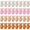 Skylety 32 Pièces Mini Ours en Peluche Petit Ours Mini Joint Ours Minuscule Ours Doux Poupée Jouets en Peluche pour Anniversa