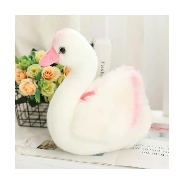 Haute Qualité Cygne Noir en Peluche Jouet Cygne Blanc Couple Reine Cygne Doudou Mariage Décor Poupées pour Cadeau De Noël 26c