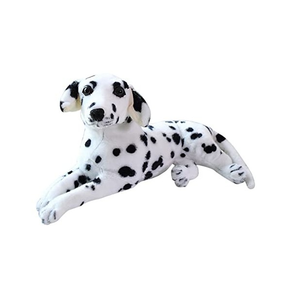 50cm dalmatien en peluche allongé chien en peluche blanc noir dalmatien lévrier Rottweiler animal en peluche poupée en peluch