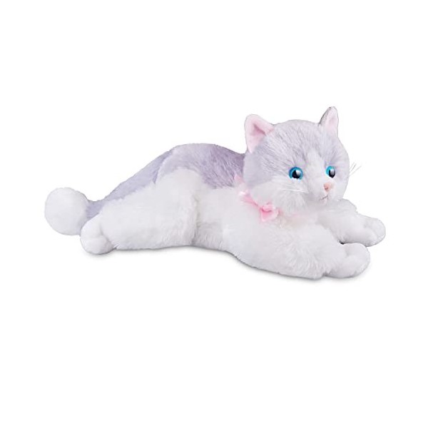 Marsjoy Lot de 3 mini jouets en peluche pour chat - Blanc - Cadeau pour enfant - Noël et anniversaire - Taille L : 19,6 cm