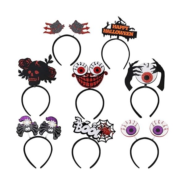 Halloween Headbands, 8PCS Chapeau de Sorcière Serre-tête, Halloween Chapeau de Sorcière Bandeau, Halloween Sorcière Accessoir