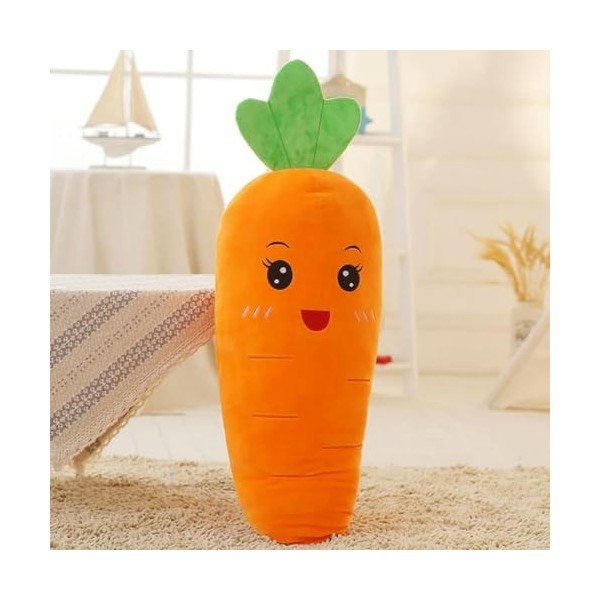 NOpinz Dessin animé Souriant Carotte en Peluche Jouet végétal Carotte en Peluche Oreiller poupée Enfants Jouet en Peluche Cad