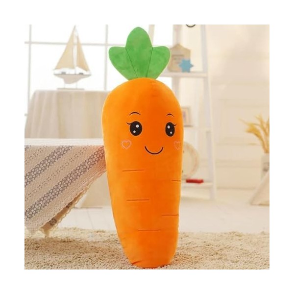 NOpinz Dessin animé Souriant Carotte en Peluche Jouet végétal Carotte en Peluche Oreiller poupée Enfants Jouet en Peluche Cad