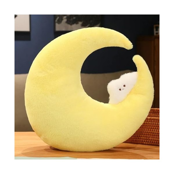 NOpinz Kawaii Lune Peluche Oreiller Peluche Mignon Lune Étoile Lapin Peluche Jouet Enfants Chambre Décoration Canapé Coussin 