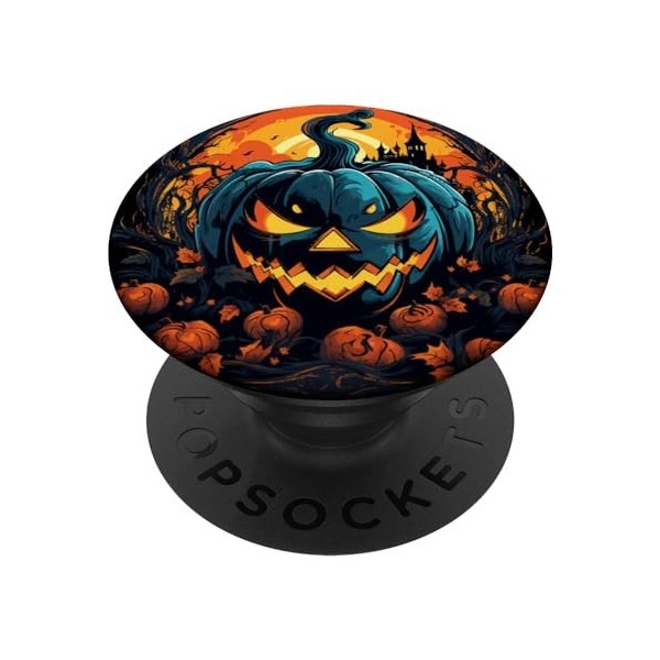 T-shirt dHalloween avec citrouille - Costume dHalloween - Cadeau citrouille PopSockets PopGrip Interchangeable