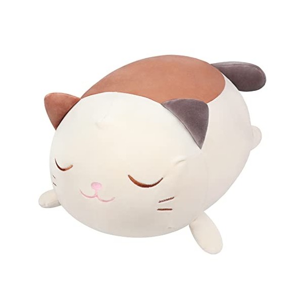 Chat en Peluche Joufflu en Peluche Chat Poupée Chaton Oreiller de Câlin Danimaux Peluche Douce pour Enfant, Coussin Confort 