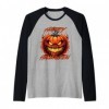 T-shirt dHalloween avec citrouille - Costume dHalloween - Cadeau citrouille Manche Raglan