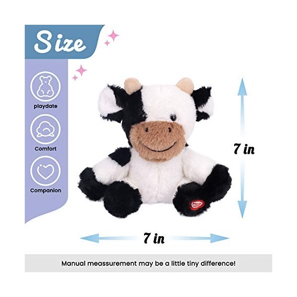 Hopearl Talking Cow répète ce que vous dites Shaking Head Electric Interactive Animated Toy Speaking Peluche Buddy Festival d