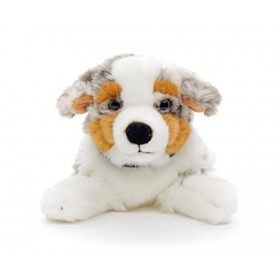 Uni-Toys - Berger australien avec collier - 40 cm longueur - Chien en peluche - Peluche doudou