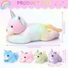 Zomiboo 5 Pièces Set de Jouet Caticorne en Peluche 1 Animal de Maman Chat Licorne en Peluche avec 4 Bébés Chatons en Peluche 