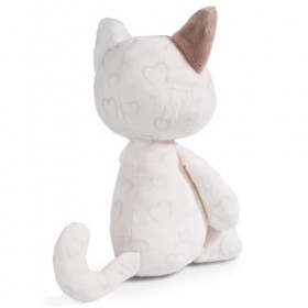 NICI Chat Love 35cm Blanc Douce et Durable, Mignonne Peluche à câliner, pour Jouer, pour Enfants et Adultes, Une Excellente i