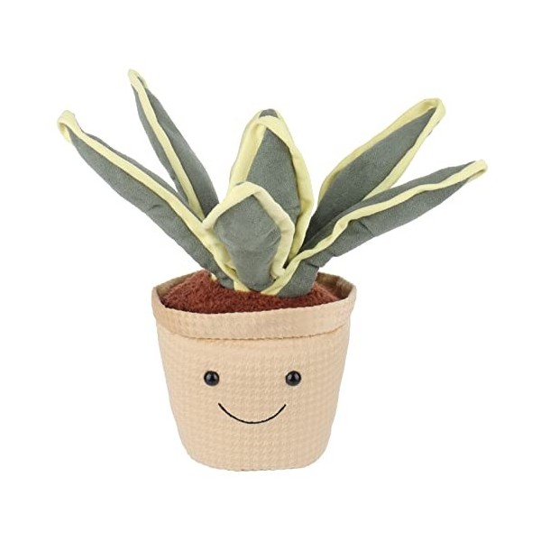 Apricot Lamb – Plante en peluche Plantes artificielles Sansevieria 26,5 cm Peluche Plante Poupées Jouet Doux &Lavable Cadeau 