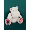 Histoire dOurs - Peluche Hippopotame - HIPPO - Blanc Noël - 40 Cm - Grande Peluche Douce et Mignonne pour les Calins - Idée 