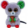 Carletto Ty 37196 - Mac - Souris de Noël avec Yeux de Paillettes, Glubschis, Beanie Boos, édition limitée de Noël, Peluche,